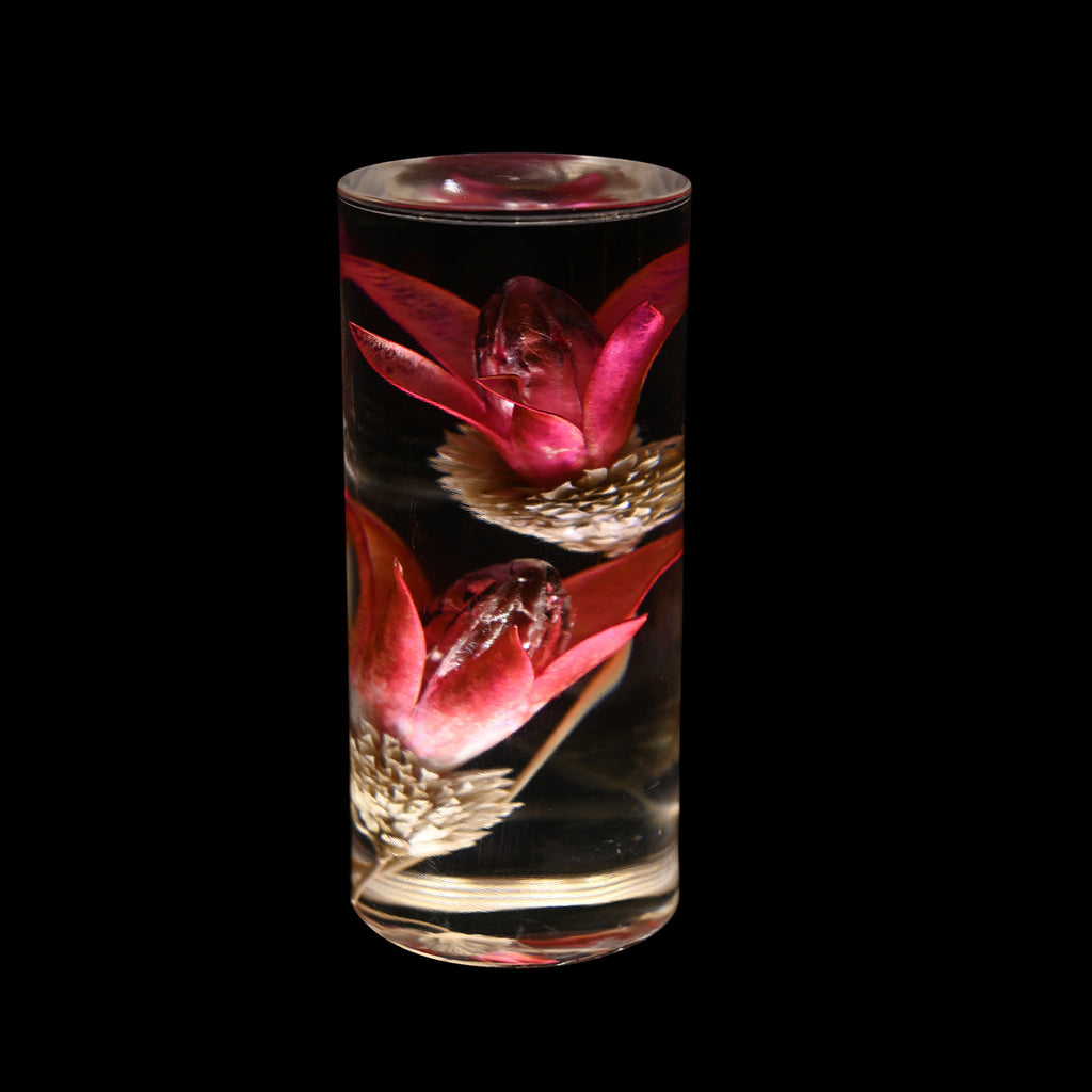 lily Eternal Flower Acrylic Table Lamp - Color-Changing LED, USB Rechargeable, Touch Control