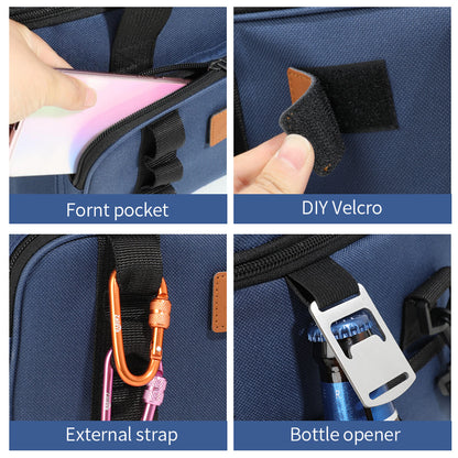 Khaki 23L Extra Large Insulated Cooler Bag with Double Layers - Perfect for Camping, Picnics, and Outdoor Adventures