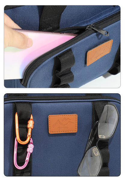 Khaki 23L Extra Large Insulated Cooler Bag with Double Layers - Perfect for Camping, Picnics, and Outdoor Adventures