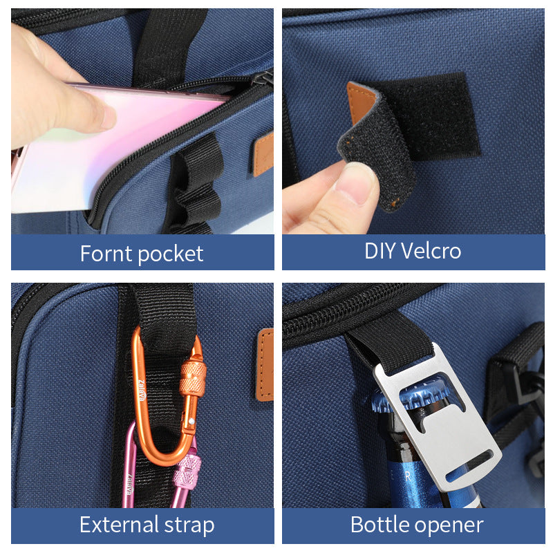 Green 23L Extra Large Insulated Cooler Bag with Double Layers - Perfect for Camping, Picnics, and Outdoor Adventures