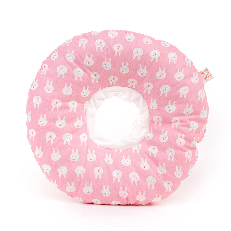 2 pcs Pink Rabbit Soft Pet Recovery Collar - Comfortable Anti-Lick Cone for Cats &amp; Dogs Size L