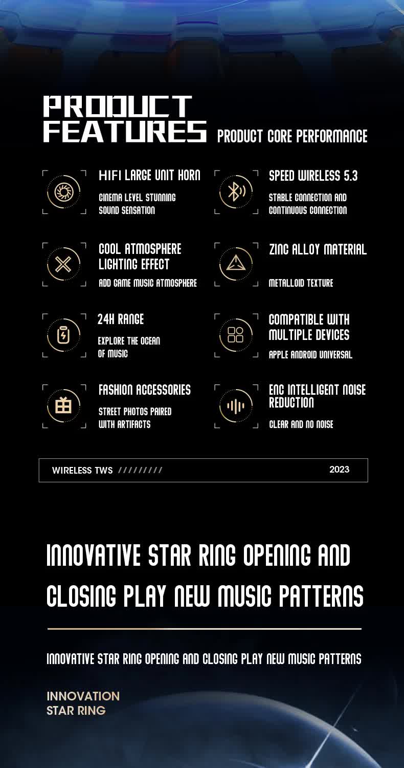 Grey Bluetooth 5.3 Wireless Earbuds - Hi-Fi Audio, Comfortable In-Ear, Fingerprint Touch