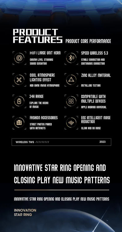 Grey Bluetooth 5.3 Wireless Earbuds - Hi-Fi Audio, Comfortable In-Ear, Fingerprint Touch