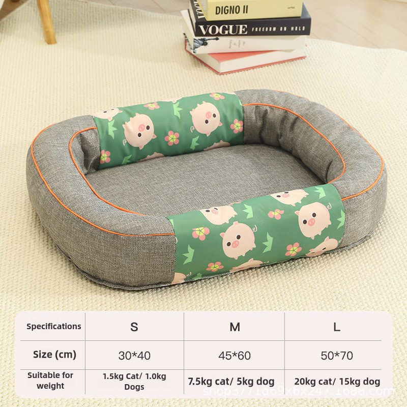Size M Grey Cozy Pet Bed for Small Dogs and Cats - Durable &amp; Chew-Resistant Nest for All Seasons