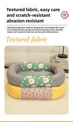 Size M Yellow Cozy Pet Bed for Small Dogs and Cats - Durable & Chew-Resistant Nest for All Seasons