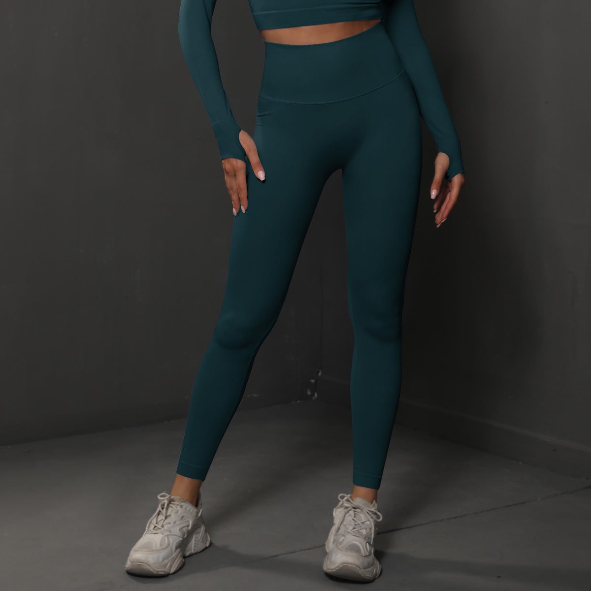 Size S Dark Green Seamless High-Waisted Yoga Pants for Women - Lift Workout Leggings for Running, Gym, and Fitness