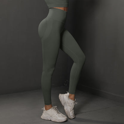 Size M Dark Grey Seamless High-Waisted Yoga Pants for Women - Lift Workout Leggings for Running, Gym, and Fitness