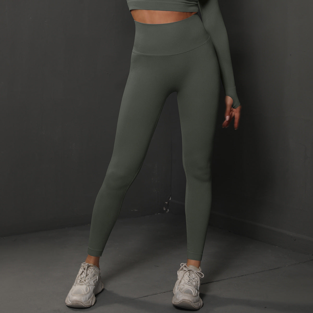 Size S Dark Grey Seamless High-Waisted Yoga Pants for Women - Lift Workout Leggings for Running, Gym, and Fitness