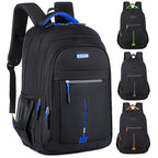 Black And Orange Large Capacity Business Backpack for Men and Women - Waterproof Laptop School Bag with Breathable Design