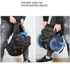 Black And Orange Large Capacity Business Backpack for Men and Women - Waterproof Laptop School Bag with Breathable Design