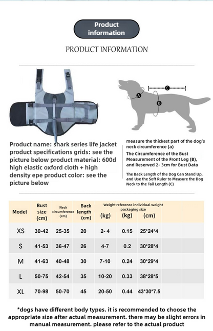 Size S Blue Camouflage Pattern Pet Life Jacket for Dogs - Summer Swimming Safety Vest with Shark Fin for Small to Large Breeds