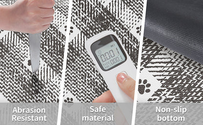 Green And White Pet Feeding Mat 45x60cm - Anti-Slip, Durable Diatom Mud Mat for Dogs and Cats, Easy to Clean