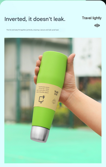 2-piece Red and Blue Premium 304 Stainless Steel Vacuum Insulated Water Bottle - 532ml Large Capacity Sports Flask with 12-24 Hour Thermal Retention, Leak-Proof Portable Travel Mug for Gym, Office, Car and Outdoor Activities