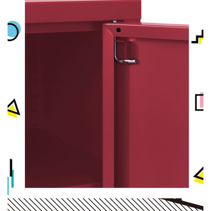 ArtissIn Buffet Sideboard Locker Metal Storage Cabinet - BASE Pink