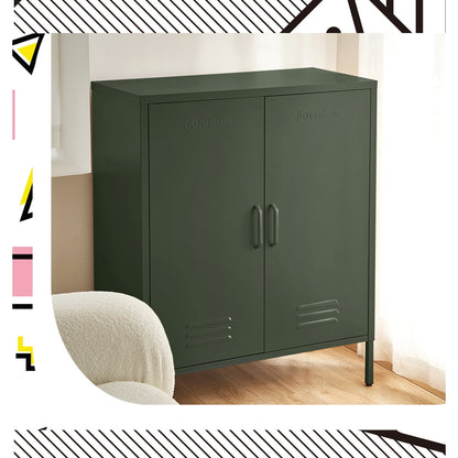 ArtissIn Buffet Sideboard Locker Metal Storage Cabinet - SWEETHEART Green