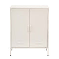 ArtissIn Sweetheart Metal Locker Storage Shelf Shoe Cabinet Buffet Sideboard White
