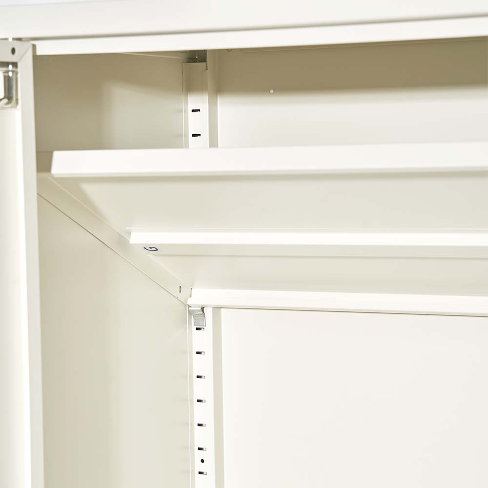 ArtissIn Sweetheart Metal Locker Storage Shelf Shoe Cabinet Buffet Sideboard White