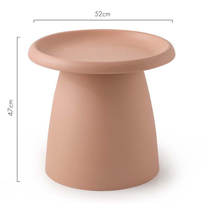 ArtissIn Coffee Table Mushroom Nordic Round Small Side Table 50CM Pink