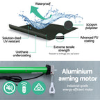 Instahut Folding Arm Awning Motorised Retractable Outdoor Sunshade2.5X2M