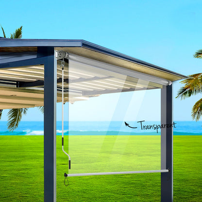 Instahut Outdoor Blind Roll Down Awning Canopy Shade Retractable Window 1.4X2.4M