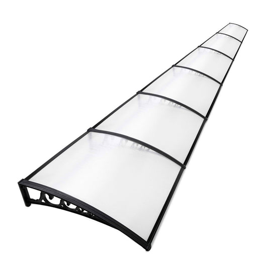Instahut Window Door Awning Door Canopy Patio UV Sun Shield WHITE 1mx6m DIY