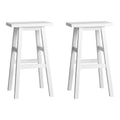 Artiss Set of 2 Beech Wood Bar Stools - White