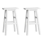 Artiss Set of 2 Beech Wood Bar Stools - White