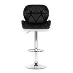 Artiss Set of 2 Kitchen Bar Stools - White, Black and Chrome
