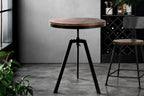 Artiss Elm Wood Round Dining Table - Dark Brown
