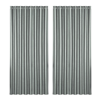 Artiss 2X Blockout Curtains Blackout Window Curtain Eyelet 300x230cm Grey Shine