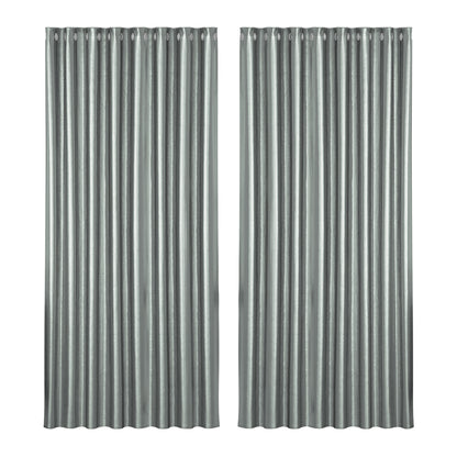 Artiss 2X Blockout Curtains Blackout Window Curtain Eyelet 300x230cm Grey Shine