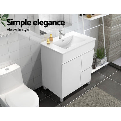 Cefito 750mm Bathroom Vanity Cabinet Unit Wash Basin Sink Storage Freestanding White