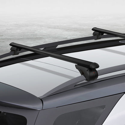 Universal Car Roof Rack 1080mm Cross Bars Aluminium Black Adjustable  Car 90kgs load Carrier