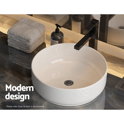 Cefito Bathroom Basin Ceramic Vanity Basin Above Counter White Hand Wash