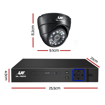 UL-tech CCTV 8 Dome Cameras Home Security System 8CH DVR 1080P 1TB IP Day Night
