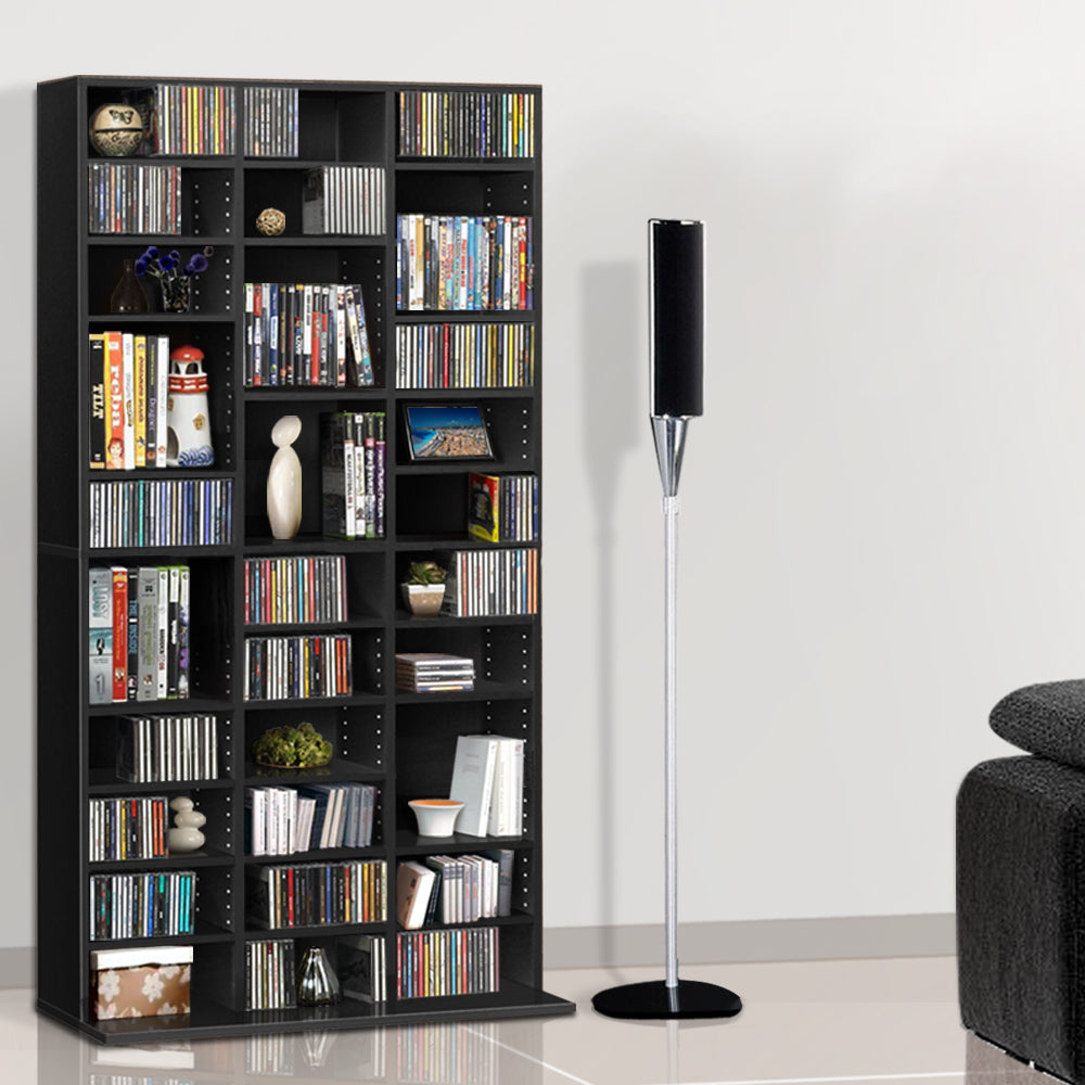 Artiss Adjustable Book Storage Shelf Rack Unit - Black