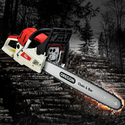 Giantz Petrol Chainsaw Commercial 52cc E-Start 20 Oregon Bar Pruning Chain Saw