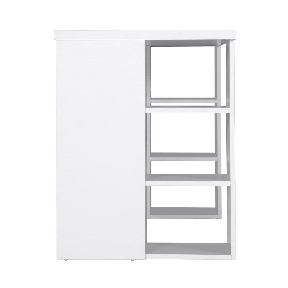 Artiss 3 Level Desk with Storage &amp; Bookshelf - White