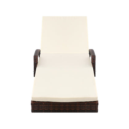 Gardeon Set of 2 Sun Lounge Outdoor Furniture Day Bed Rattan Wicker Lounger Patio