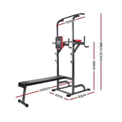 Everfit Weight Bench Chin Up Bar Bench Press Gym Equipment Fitness Bench