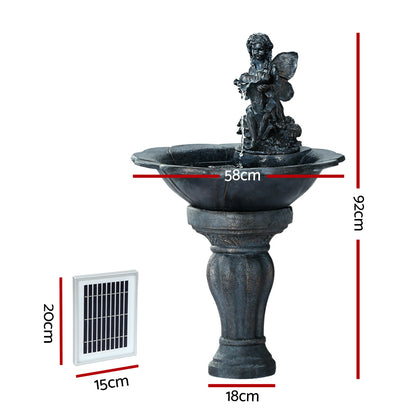 Gardeon Water Fountain Features Solar with LED Lights Outdoor Cascading Angel