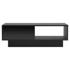 Artiss Coffee Table LED Lights High Gloss Storage Drawer Modern Furniture Black
