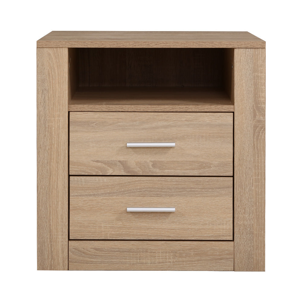 Artiss Bedside Tables Drawers Storage Cabinet Shelf Side End Table Oak