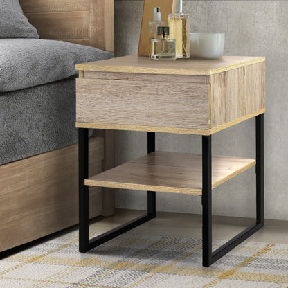 Artiss Chest Style Metal Bedside Table