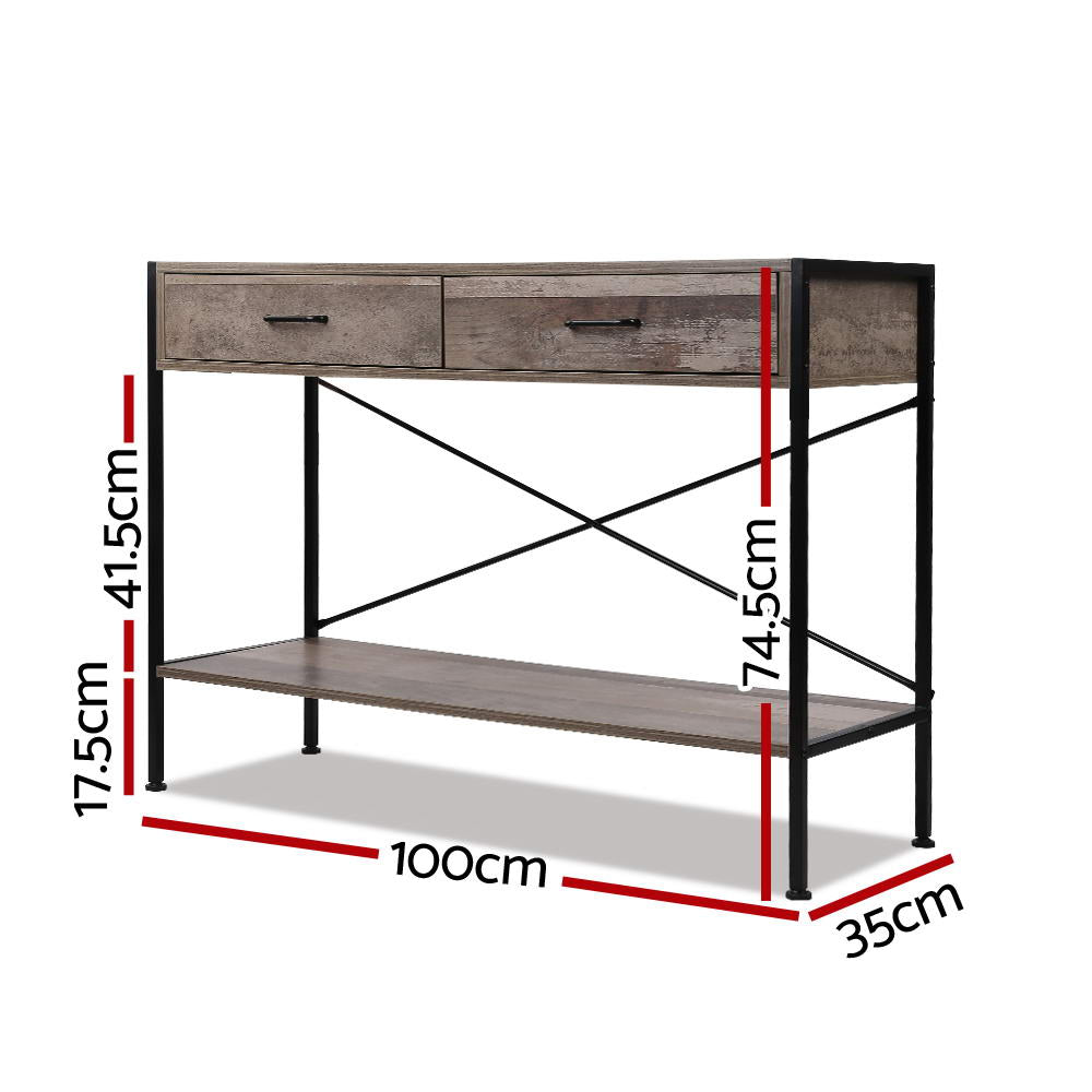 Artiss Wooden Hallway Console Table - Wood