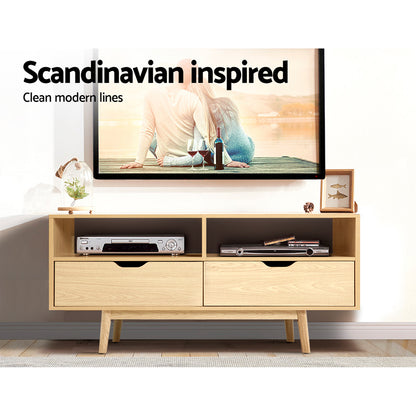 Artiss TV Cabinet Entertainment Unit Stand Wooden Storage 120cm Scandinavian