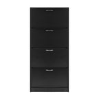 Artiss Shoe Cabinet Shoes Storage Rack Organiser 60 Pairs Black Shelf Drawer