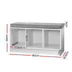 Artiss Shoe Cabinet Bench Shoes Organiser Storage Rack Shelf White Box Seat