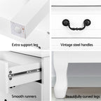 Artiss Chest of Drawers Dresser Table Lowboy Storage Cabinet White KUBI Bedroom