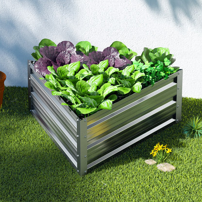 Greenfingers Garden Bed Galvanised Steel Raised Planter Vegetable 86x86x30cm